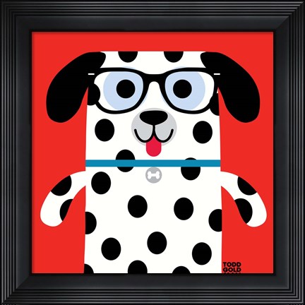 Framed Bow Wow Dalmation Print