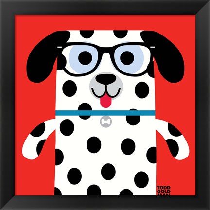 Framed Bow Wow Dalmation Print