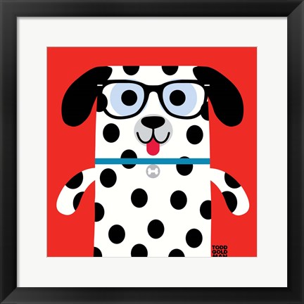 Framed Bow Wow Dalmation Print