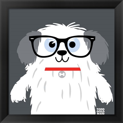Framed Bow Wow Sheepdog Print