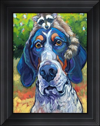 Framed Coonhound Print