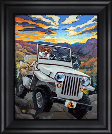 Framed Watch For Falling Rocks Print