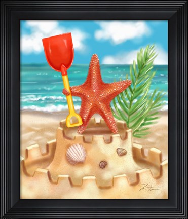 Framed Beach Friends - Starfish Print