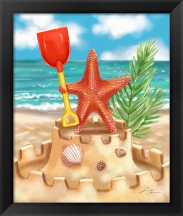 Framed Beach Friends - Starfish Print