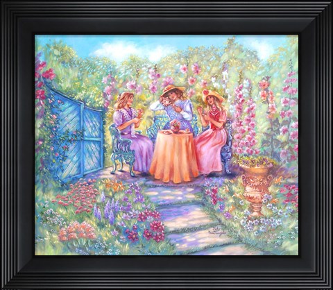 Framed Garden Tea Party Print