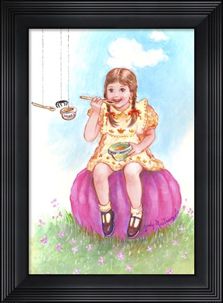 Framed Little Miss Muffet Print