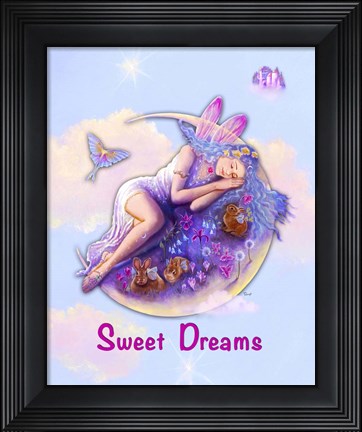Framed Sweet Dreams Fairy Print