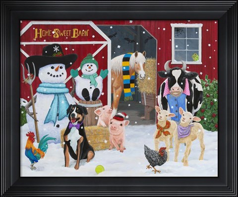 Framed Home Sweet Barn Print