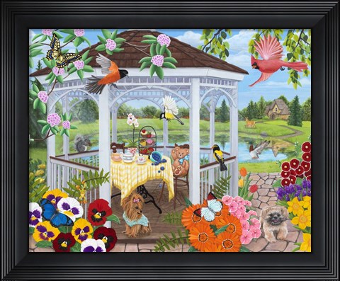 Framed Garden Gazebo Print