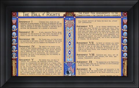 Framed Bill Of Rights Print