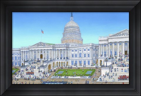 Framed Capitol Building, Washington DC Print