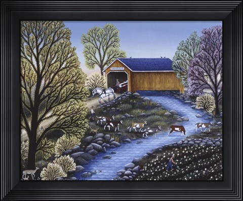 Framed Covered Bridge Print