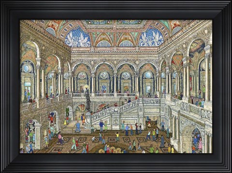 Framed Library Of Congress, Washington DC Print