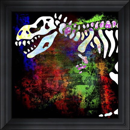 Framed Dino Bones 2 Print
