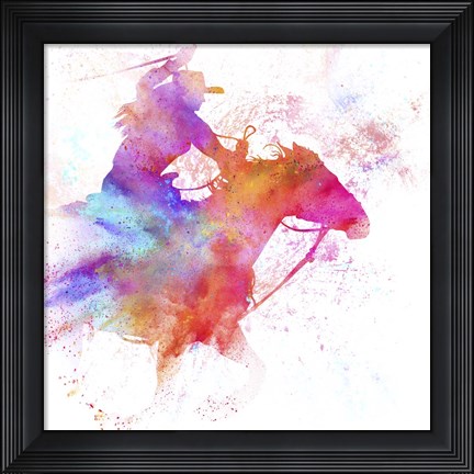 Framed Painted Cowgirl 3 Print