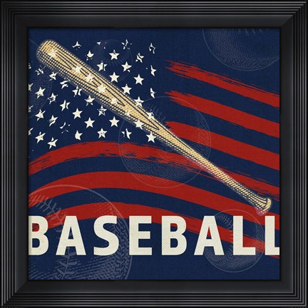 Framed Vintage Baseball Sign 2 Print