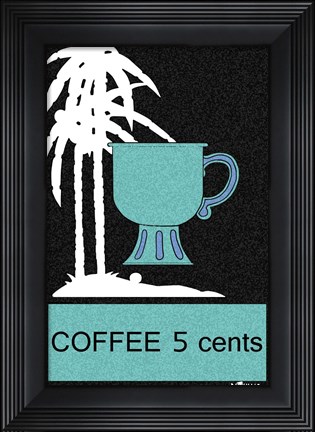 Framed Coffee Palm Trees Print