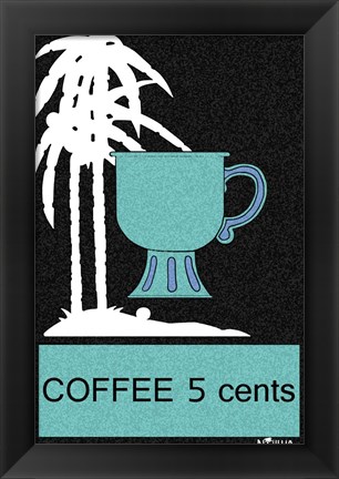 Framed Coffee Palm Trees Print