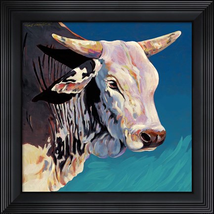 Framed Blue Brahma Print