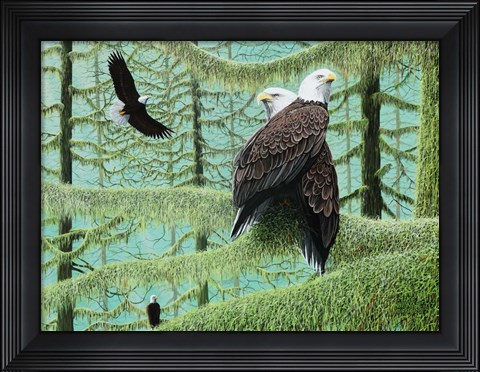 Framed Gathering of Eagles Print