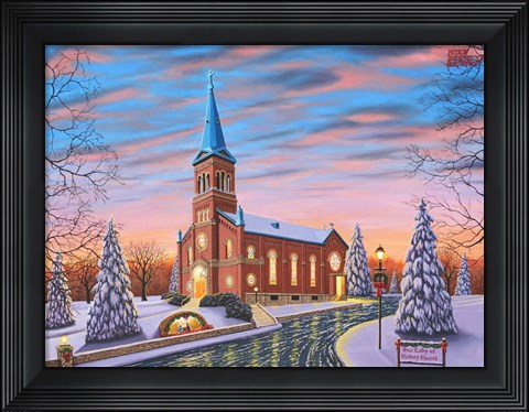Framed Christmas at Our Lady of Victory #2 Print