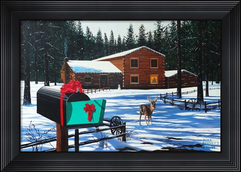 Framed Christmas in Big Bear Print
