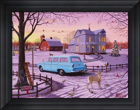 Framed Christmas in Rantoul Print