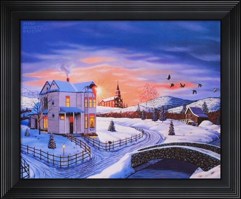 Framed Christmas in the Country #3 Print