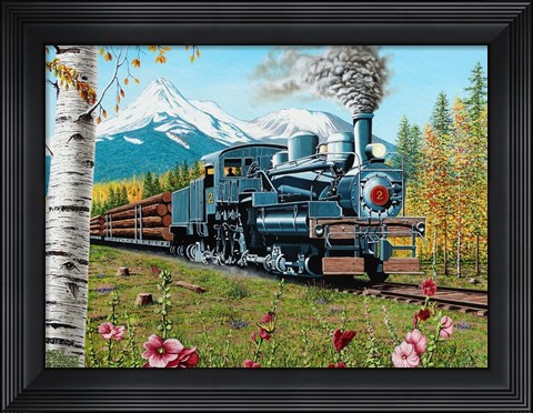 Framed Lumbering Along Shasta County Print