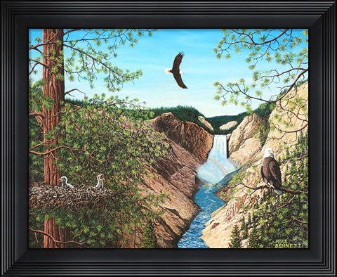 Framed New Life near Yellowstone Falls #2 Print