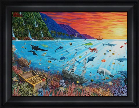 Framed Treasures Beneath the Sea Print