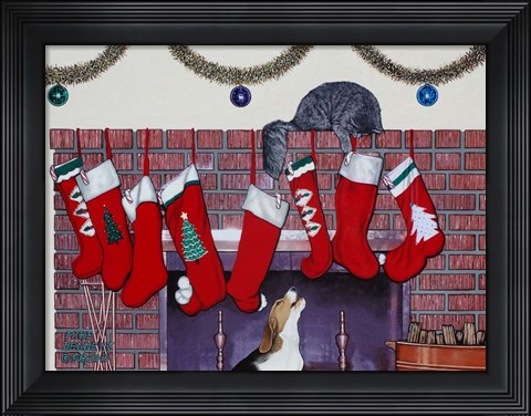 Framed Who's Been Digging in my Stocking Print