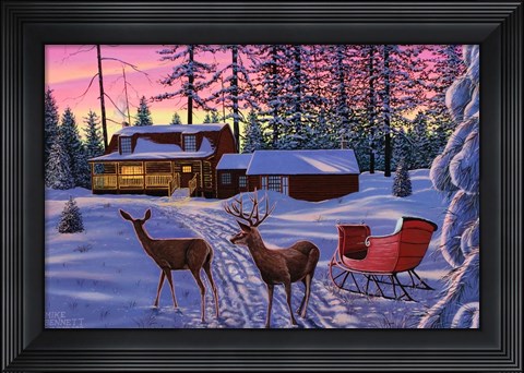 Framed Winter in Running Springs Print