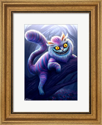 Framed Chesshire Cat Print