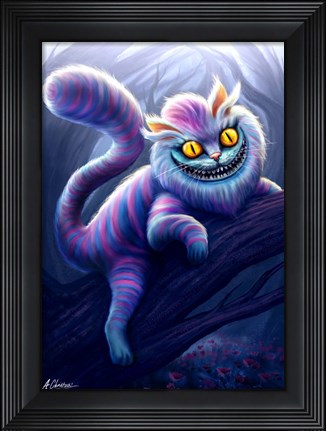 Framed Chesshire Cat Print