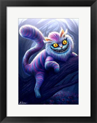 Framed Chesshire Cat Print