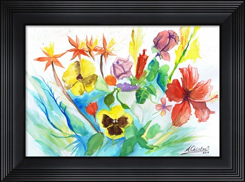 Framed Floral Print