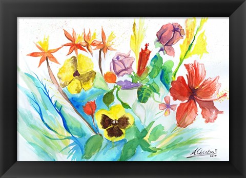 Framed Floral Print