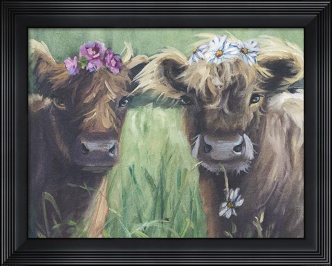 Framed Windswept Floral Crowns Print