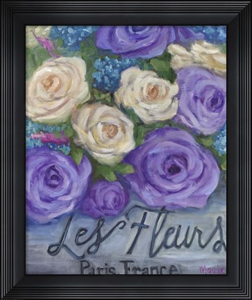 Framed Les Fleurs Print