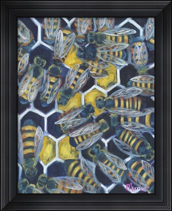 Framed Busybees Print