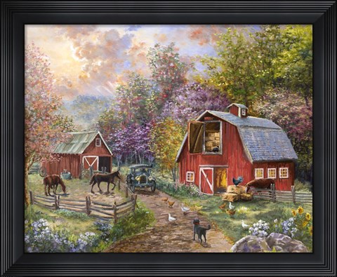Framed Horse Farm Glen Print