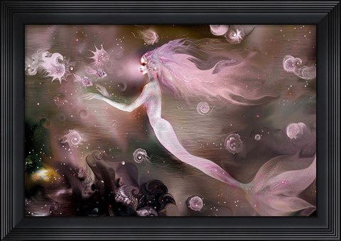 Framed Mermaid Rose Print