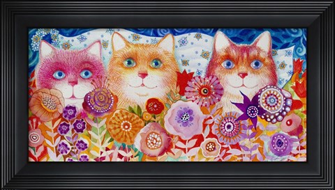 Framed Magic Cats 2 Print