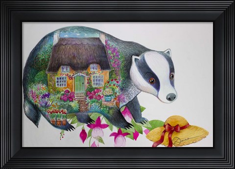 Framed English Cottage Print