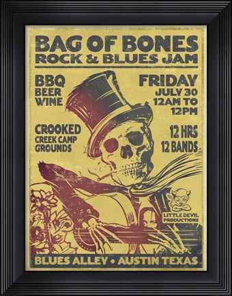 Framed Bag-O-Bones Print