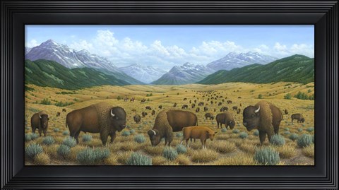 Framed Bison Trail Print