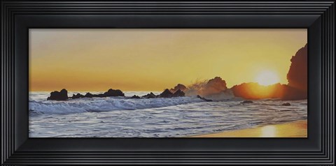 Framed Golden Surf Print