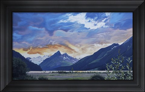 Framed Mountain Evening Print
