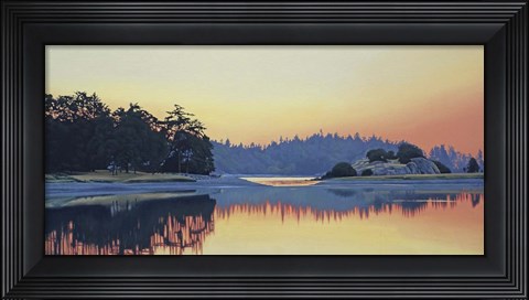 Framed Piper&#39;s Lagoon Sundown Print